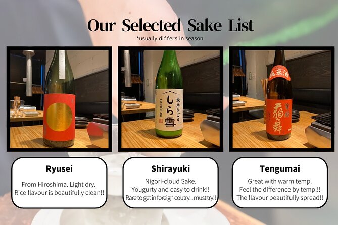 10 kinds Sake Tasting Experience in Tsukiji with local!! - What You Will Take Away