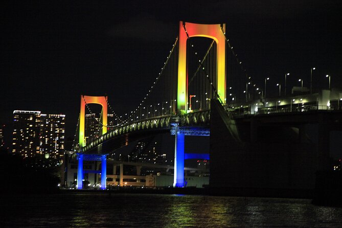 2 Hours Private Cruising Boat Tour;Tokyo Bay & River - Odaiba and Rainbow Bridge from below