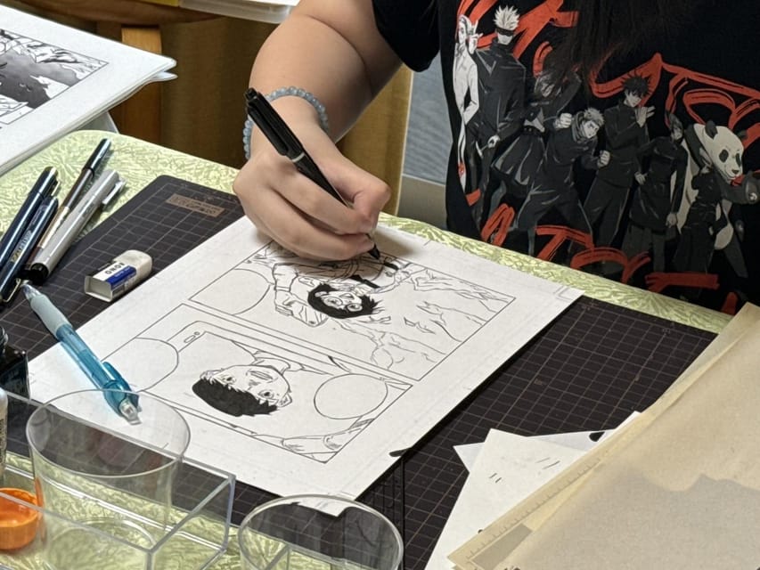 3-Hour Manga Drawing Workshop in Tokyo - Inking, black fills, and the look of a finished page