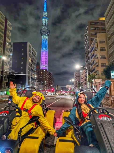 Cherry Blossom Go-Kart Tour with Insta360 Video & Photos - Tokyo Skytree and the opening stretch