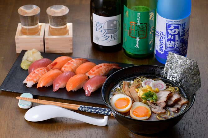 Cozy Tokyo Class: Ramen, Sushi, Sake Pairing & Cultural Exchange - Making ramen and learning the food behind it