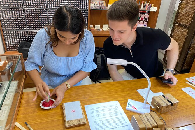 Create Your Own Japanese HANKO Name Seal in Tokyo - Carving under Shosaku’s guidance