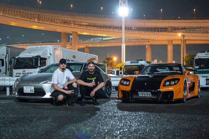 Daikoku PA JDM Car Scene Tour in Tokyo Drift RX7 - Tokyo Tower under the lights