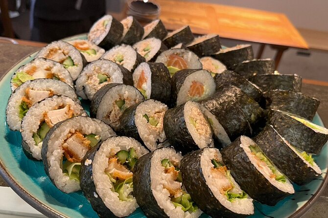 Giant Sushi Cooking Class: Make a 1.5m Sushi Roll in Tokyo - Handmade Japanese plates and the onsite shop