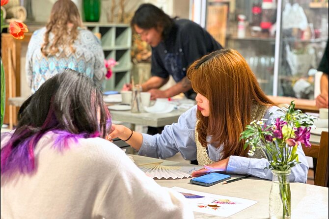 Japanese Fan Painting Workshop ~ in a Tokyo Flower Shop - Practical Details Before You Book