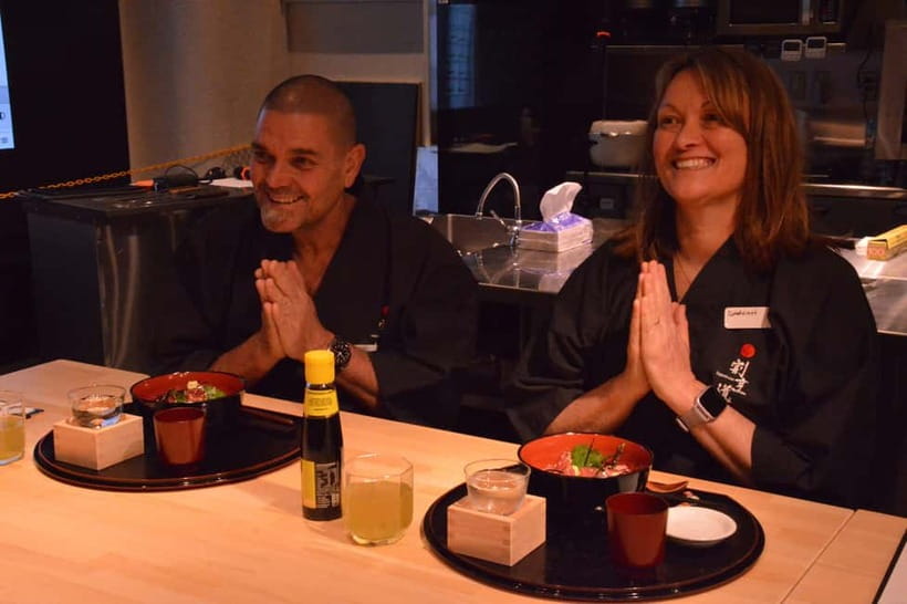 Japanese Knife Skills & Tuna Don/Sushi Workshop in Tokyo - A proper meal, not just a sample