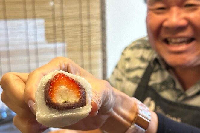 Mochi and Nerikiri Wagashi Combination Cooking Class - Strawberry daifuku and seasonal fruit