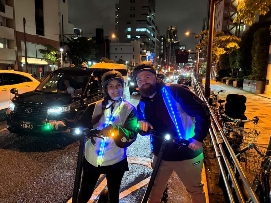 Night E-Scooter Ride to Tokyo Tower - No License Needed - The return ride and overall pace