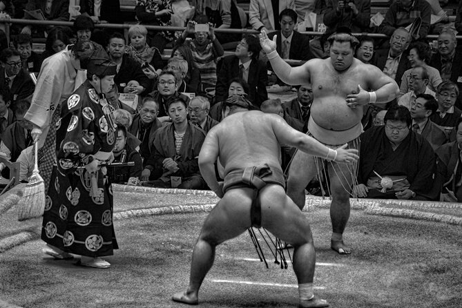 Official Sumo Tournament Ticket with Guided Experience - Beginning at Former Yasuda Garden