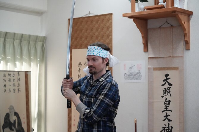 Samurai Sword Training and Katazome Dyeing Experience in Tokyo - Learning defensive actions with toy swords