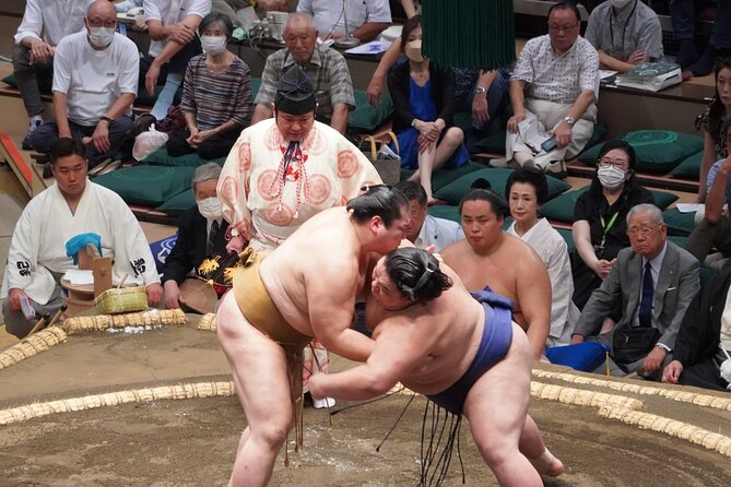 Seat B Ticket Tokyo Sumo Wrestling Tournament in Ryogoku - Ekoin Temple and the older side of sumo culture