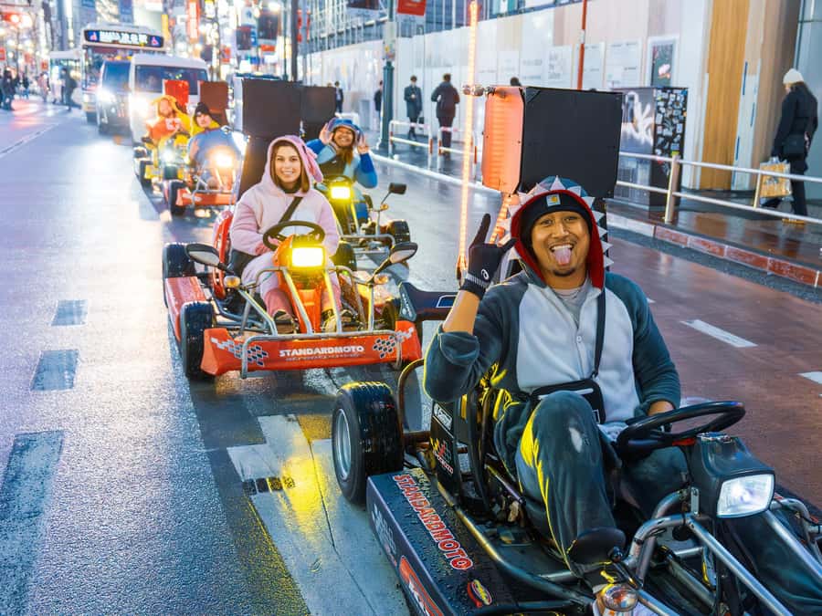 Shibuya#2 Go Karting Tour with Funny Costume - The first stretch through Shinjuku