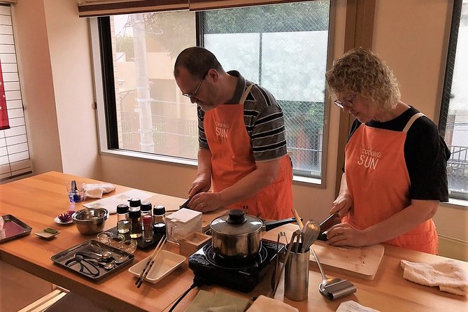 Small-Group Wagyu Beef and 7 Japanese Dishes Tokyo Cooking Class - English-speaking instruction from local cooks