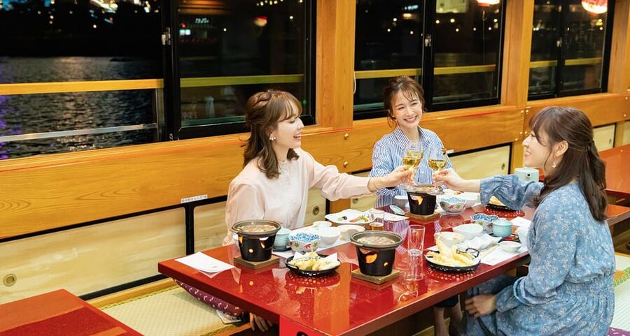 Sumida River: Japanese Traditional Yakatabune Dinner Cruise - A 14-dish Japanese dinner, served over the cruise