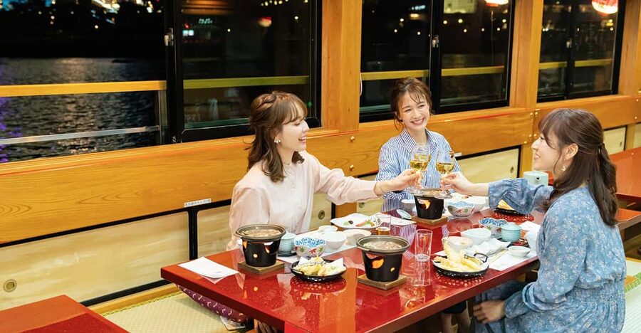 Sumida River: Japanese Traditional Yakatabune Dinner Cruise - Free-flow drinks and how ordering works