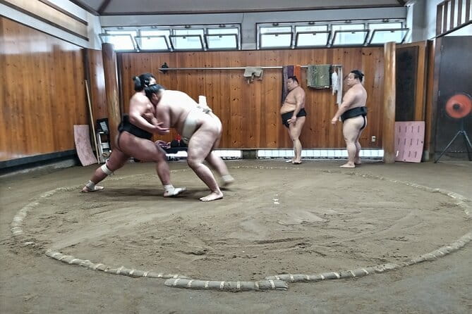 Sumo Practice Viewing Guided Tour and Photo with Sumo Wrestlers - The 10-minute introduction at 8:30 am