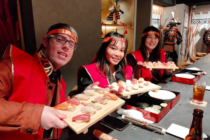 Sushi Making with Interactive Samurai Experience at JIN-ASAKUSA - A samurai entrance in the heart of Asakusa