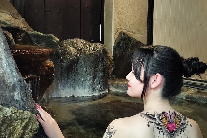 Tattoo-friendly open-air Onsen & drink - Meeting Alisa near Oshiage Station