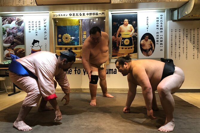 the SUMO show - Tonkatsu and chanko soup at lunch