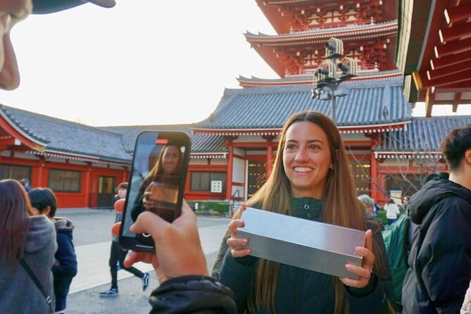 Tokyo: Asakusa Temple & Shrine Walking Tour with Local Guide - Azuma Bridge and the golden rooftop view