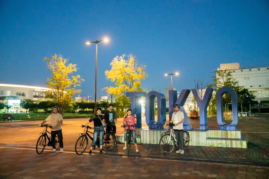 Tokyo Bay Area: Sunset Night View 3h E-bike Guided Bike Tour - Crossing toward Odaiba and the bay