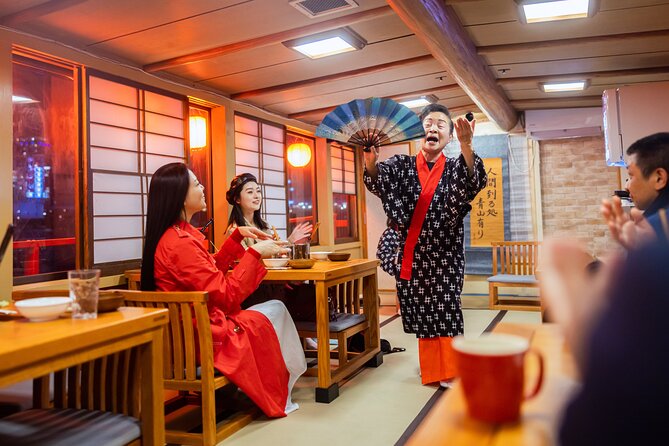 Tokyo Bay Yakatabune Dinner/Day Cruise with Japan Show and Drinks - Fuji TV and Tokyo’s waterfront architecture
