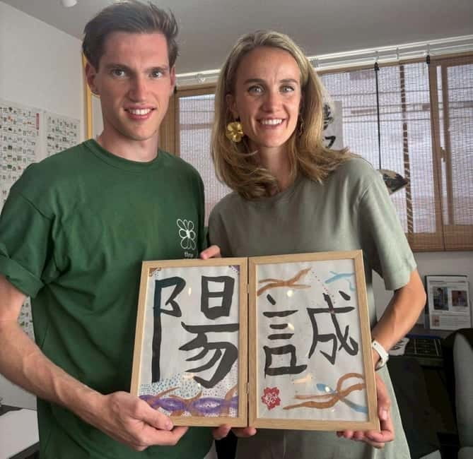 Tokyo:Calligraphy &Make your original folding fan in Asakusa - Thirty minutes of practice before the fan