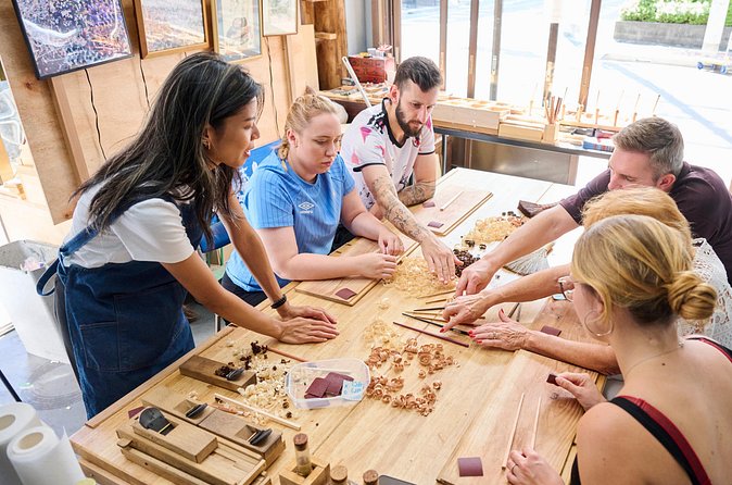 Tokyo Chopstick Making Workshop with Artisan - Smoothing the surface and finishing the pair