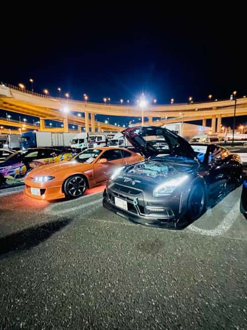 Tokyo: Daikoku Car Meet Experience on a JDM TUNED SPORTS CAR - Arriving at the Daikoku car meet