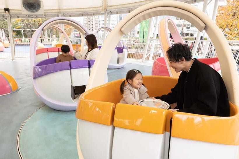 Tokyo Dome City Attractions 5-Ride Ticket - Family rides, fountains, and gentler choices