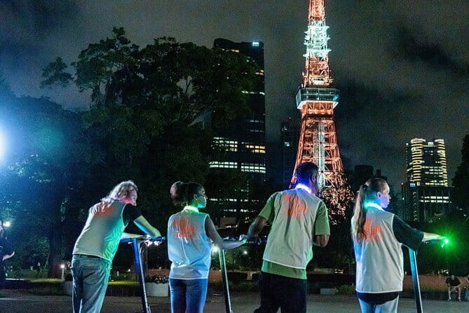 Tokyo: E-scooter Experience & Tokyo Tower night Tour - Starting at Johnan Building Mita