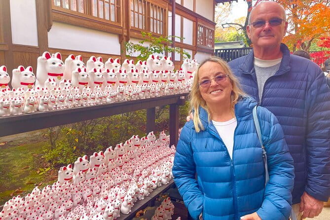 Tokyo: Gotokuji Lucky Cat Temple, Shinjuku Cat Cafe, 3D Giant Cat - Gotokuji Shopping Street and the Cat Town feel