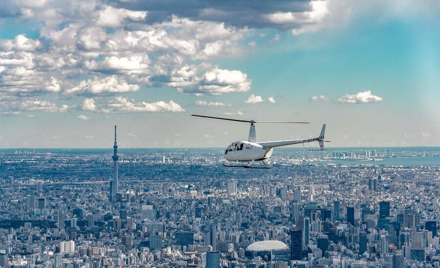 Tokyo: Guided Helicopter Ride - Tokyo from above, with the city laid out below