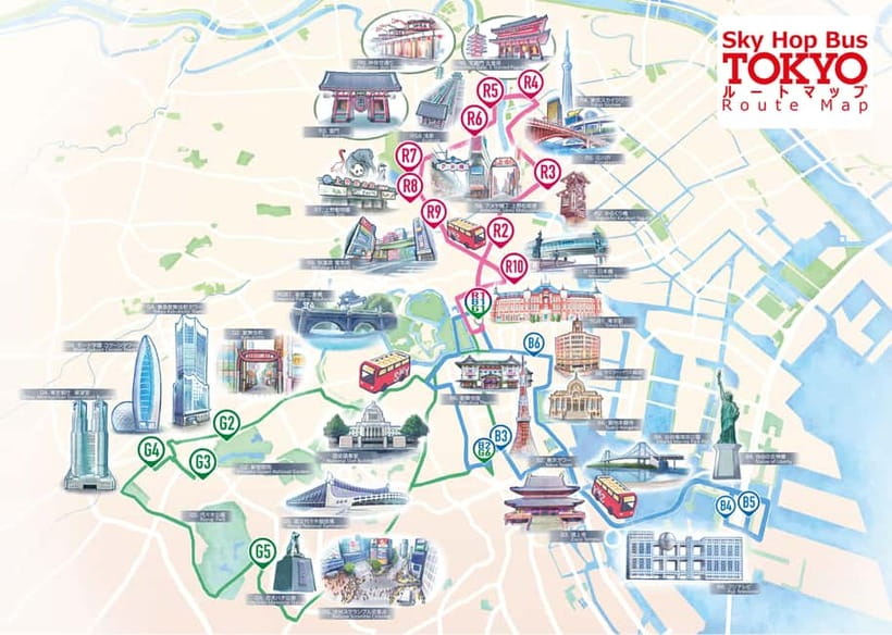 Tokyo: Hop-On Hop-Off Sightseeing Bus Ticket - The open-top deck is the main attraction