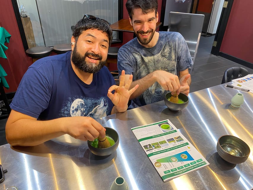 Tokyo: Matcha Tasting and Making Experience - Matcha latte, hojicha, and sweets at the end