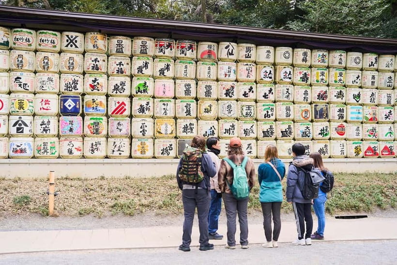 Tokyo: Meiji Shrine Walking Tour — Shinto & Imperial System - Sake barrels, wine barrels, and the story they tell