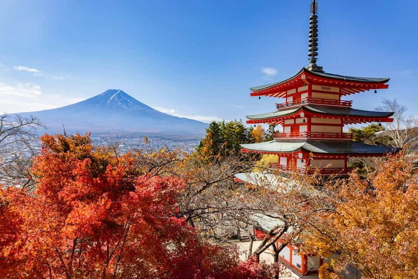 Tokyo: Mt. Fuji, Arakurayama Sengen Park, Oshino Hakkai Tour - Arakurayama Sengen Park and the famous pagoda view