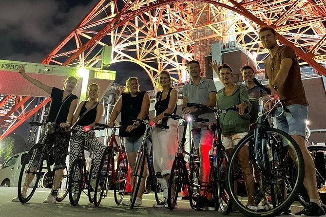 Tokyo Night Bike Tour: From Shibuya to Tokyo Tower via Roppongi - Tokyo Tower: the first major view
