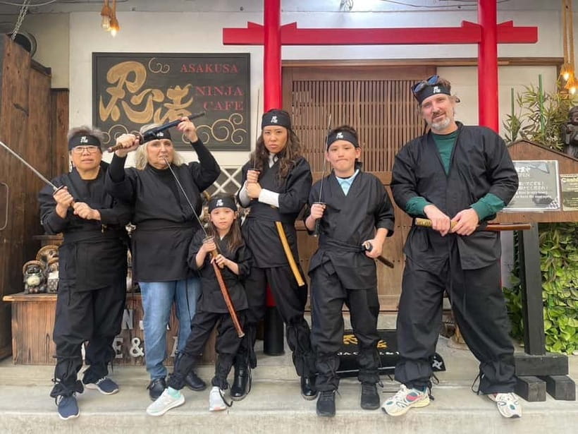 Tokyo: Ninja Experience Cafe Asakusa - Training with shuriken, the blowgun, and the replica sword