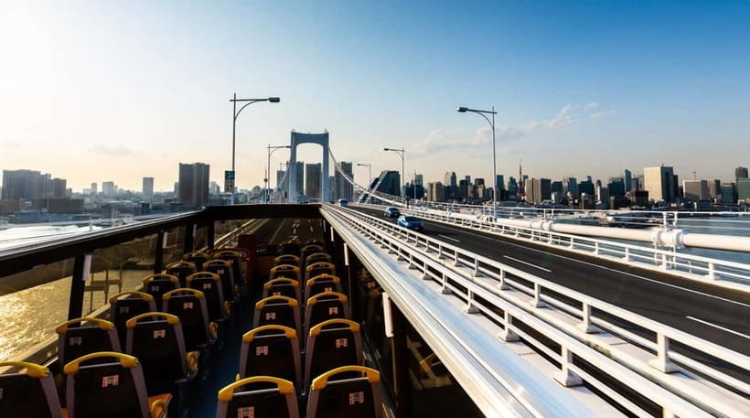 Tokyo: Open Top Panoramic Sightseeing Bus with Audio Guide - Choose the Bay Course for the best views