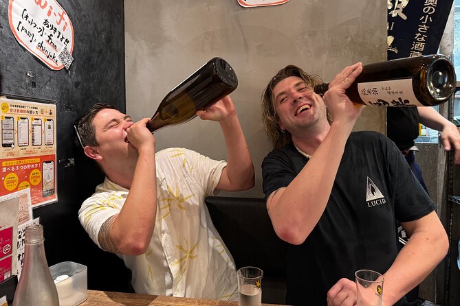 Tokyo: Shinjuku Local Bar Hopping Walking Tour - Nishishinjuku finishes with four kinds of sake