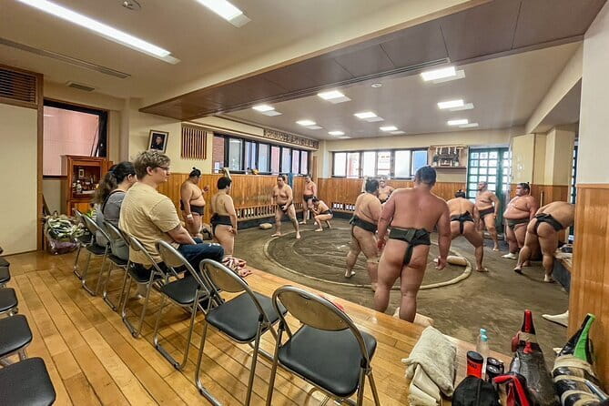 Tokyo Sumo Morning Practice Tour w/ Ring-Side Seat + Photo Shoot - Ninety minutes beside the practice ring