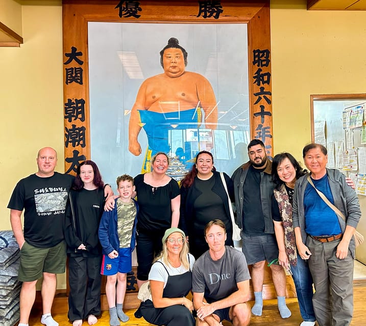 Tokyo: Sumo Morning Practice with journalists. Not fake show - Ryogoku Edo NOREN and the Kokugikan Area