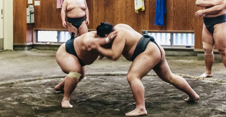 Tokyo: Sumo Morning Training Visit - The first moments inside the stable