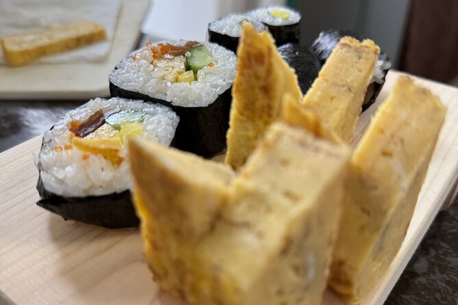 Tokyo Sushi Making Class : Sake Ceremony & Matcha Experience - What you make and how much you eat