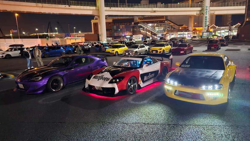 Tokyo: Visit Every Car Meet in Tokyo in a Widebody R35 GTR! - A Pit Autobacs: the pre-meet with shopping built in
