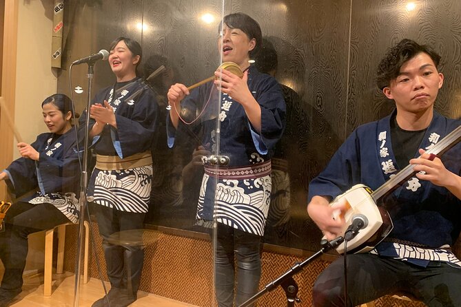 Tsugaru shamisen performance over traditional dinner - Walking Nakamise Street toward Senso-ji