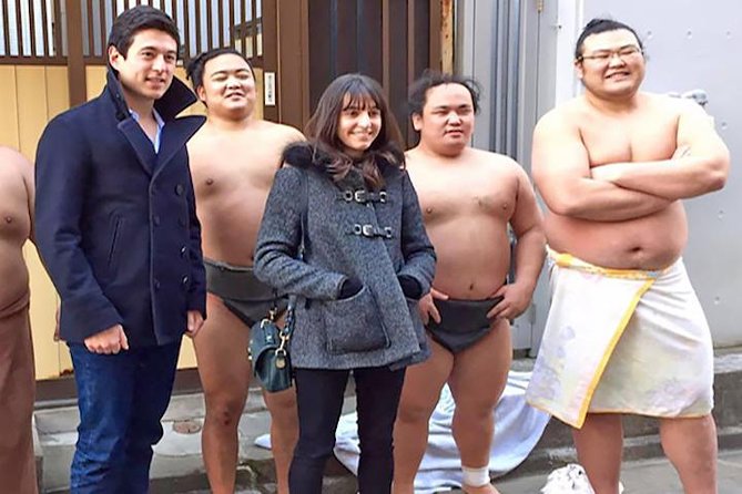 Watch Sumo Morning Practice at Stable in Tokyo - Photos come after the work